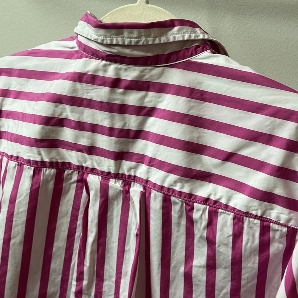 Frank & Eileen Pink and White Striped Button-Down Shirt - Picture 4 of 4